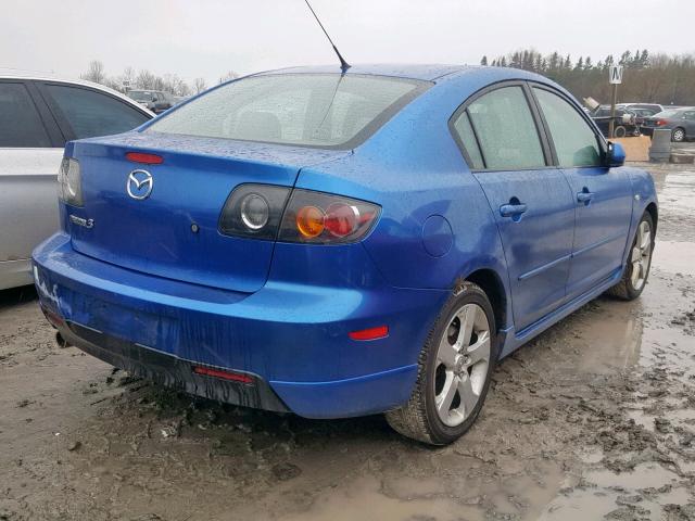 JM1BK123551296568 - 2005 MAZDA 3 S BLUE photo 4