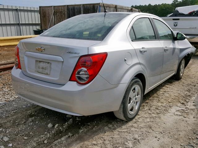 1G1JA5SH4D4253900 - 2013 CHEVROLET SONIC LS SILVER photo 4