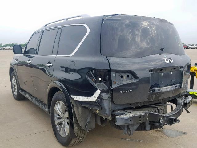 JN8AZ2NF5H9641403 - 2017 INFINITI QX80 BASE BLACK photo 3