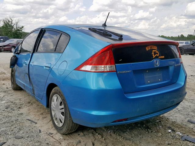 JHMZE2H35BS001332 - 2011 HONDA INSIGHT BLUE photo 3