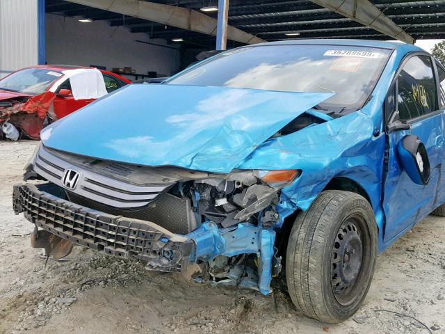 JHMZE2H35BS001332 - 2011 HONDA INSIGHT BLUE photo 9