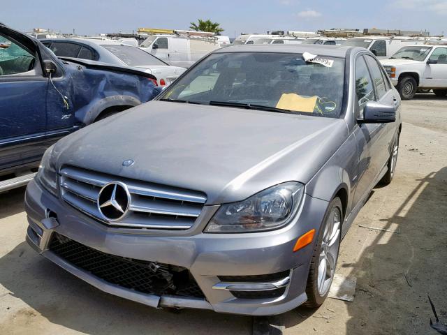 WDDGF4HB1CR200871 - 2012 MERCEDES-BENZ C 250 SILVER photo 2