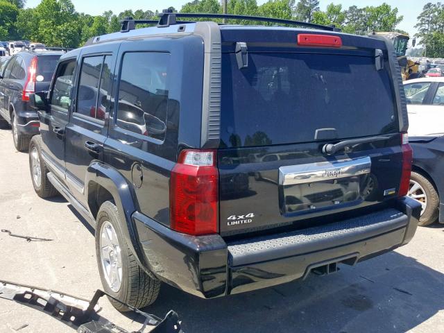 1J8HG58P37C672505 - 2007 JEEP COMMANDER BLACK photo 3
