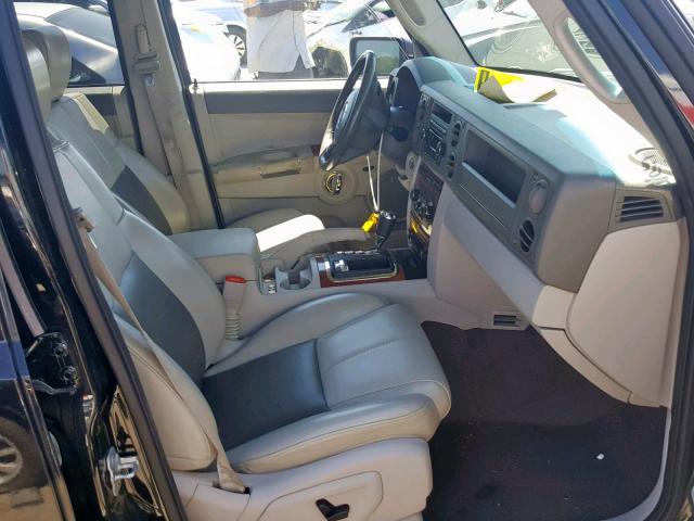 1J8HG58P37C672505 - 2007 JEEP COMMANDER BLACK photo 5