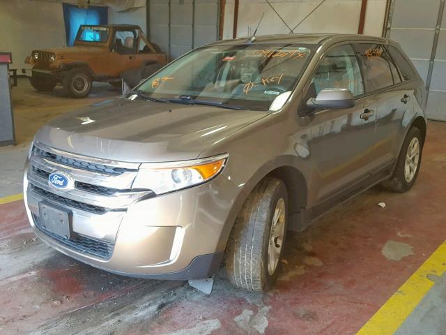 2FMDK3J9XDBA71992 - 2013 FORD EDGE SEL GRAY photo 2