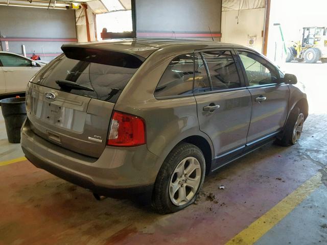 2FMDK3J9XDBA71992 - 2013 FORD EDGE SEL GRAY photo 4