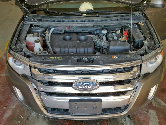 2FMDK3J9XDBA71992 - 2013 FORD EDGE SEL GRAY photo 7