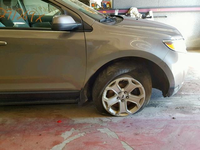 2FMDK3J9XDBA71992 - 2013 FORD EDGE SEL GRAY photo 9