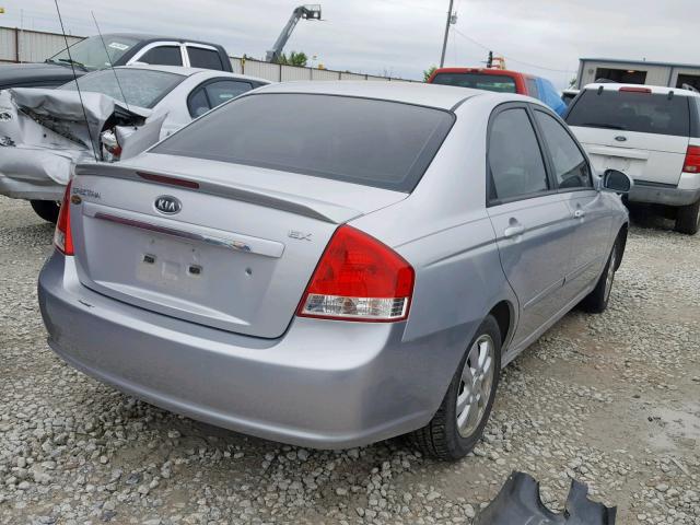 KNAFE121075406653 - 2007 KIA SPECTRA EX GRAY photo 4