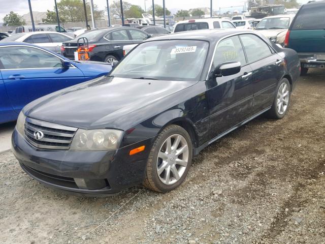 JNKAY41E63M000840 - 2003 INFINITI M45 BLACK photo 2