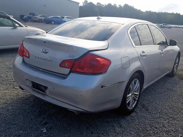 JN1CV6AP7AM204241 - 2010 INFINITI G37 BASE SILVER photo 4