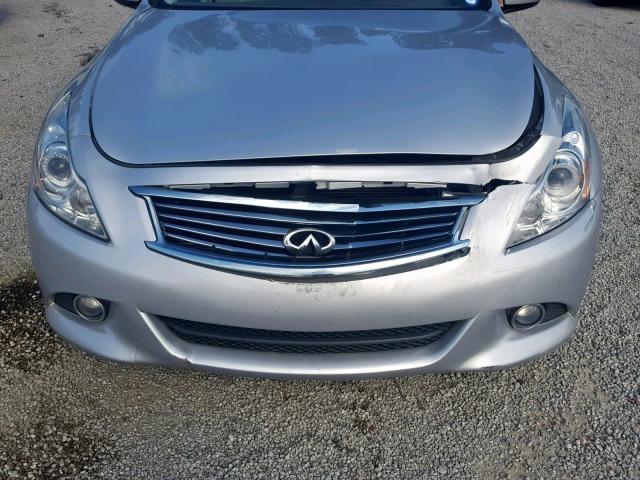 JN1CV6AP7AM204241 - 2010 INFINITI G37 BASE SILVER photo 9