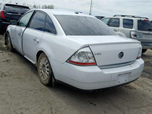 1MEHM40W38G626551 - 2008 MERCURY SABLE LUXU WHITE photo 3