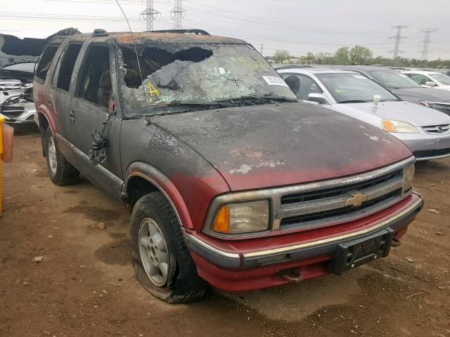 1GNDT13W9VK231075 - 1997 CHEVROLET BLAZER BURGUNDY photo 1