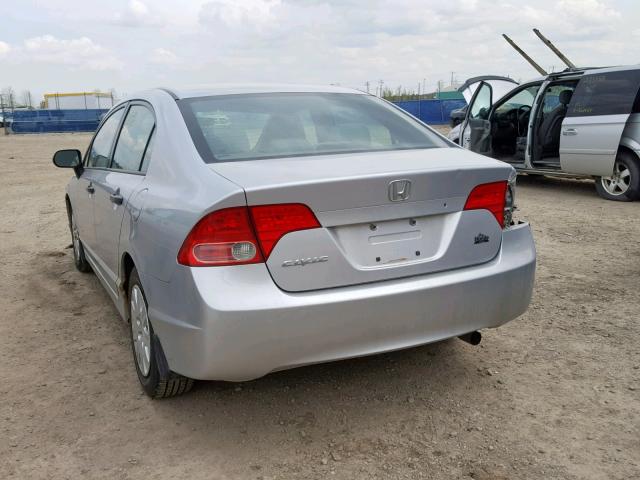 2HGFA153X7H001194 - 2007 HONDA CIVIC DX SILVER photo 3