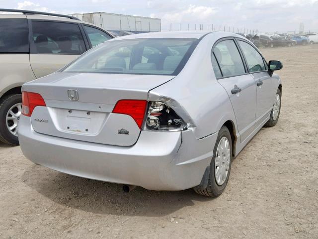 2HGFA153X7H001194 - 2007 HONDA CIVIC DX SILVER photo 4