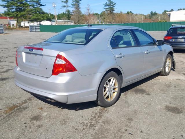 3FAHP0GA0CR404018 - 2012 FORD FUSION S SILVER photo 4