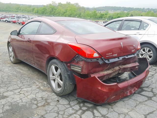 1G2ZH17N584257901 - 2008 PONTIAC G6 GT RED photo 3