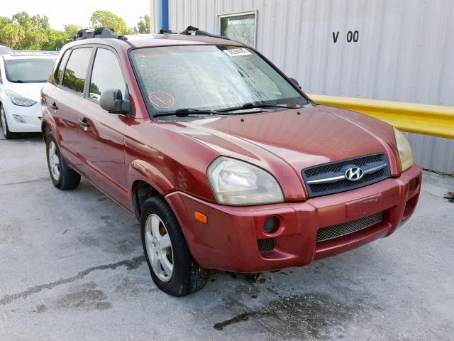 KM8JM12B85U148552 - 2005 HYUNDAI TUCSON GL MAROON photo 1