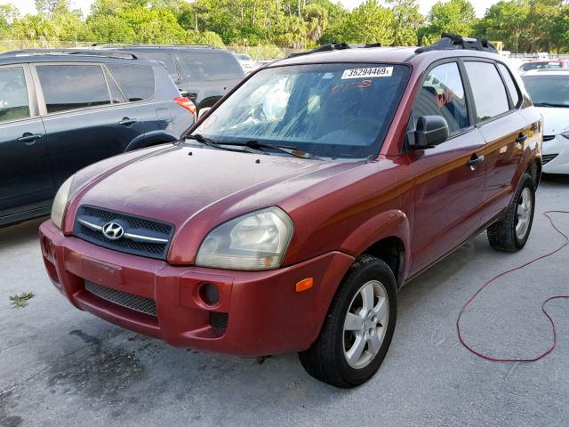 KM8JM12B85U148552 - 2005 HYUNDAI TUCSON GL MAROON photo 2