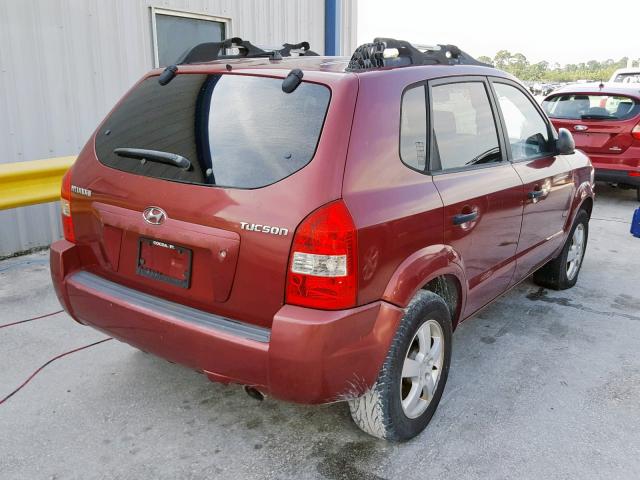 KM8JM12B85U148552 - 2005 HYUNDAI TUCSON GL MAROON photo 4