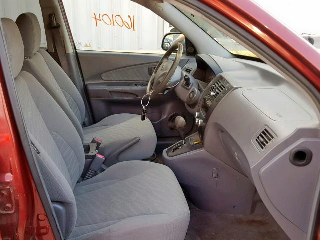 KM8JM12B85U148552 - 2005 HYUNDAI TUCSON GL MAROON photo 5