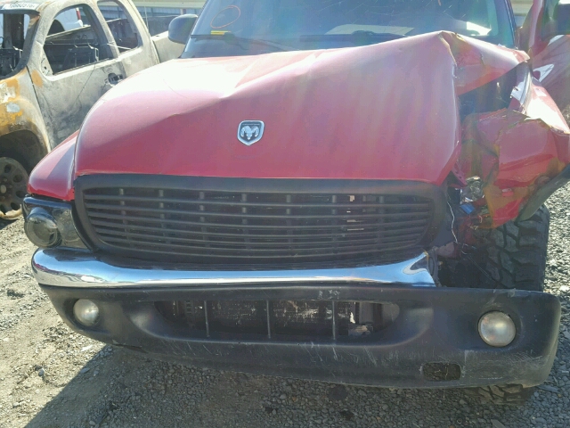 1D7HG48N84S701732 - 2004 DODGE DAKOTA QUA RED photo 7