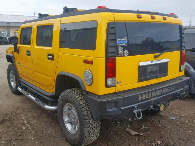 5GRGN23UX5H116453 - 2005 HUMMER H2 YELLOW photo 3