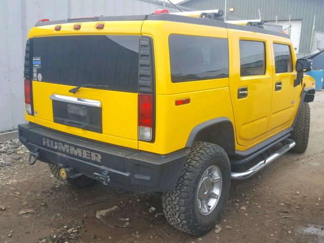 5GRGN23UX5H116453 - 2005 HUMMER H2 YELLOW photo 4