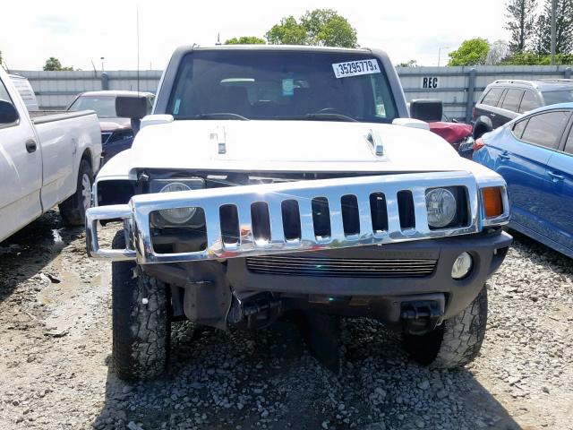 5GTDN136268288759 - 2006 HUMMER H3 WHITE photo 9