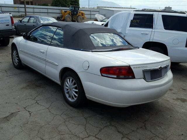 1C3EL55R02N280322 - 2002 CHRYSLER SEBRING LX WHITE photo 3