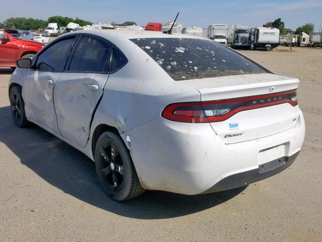 1C3CDFBB4FD306594 - 2015 DODGE DART SXT WHITE photo 3