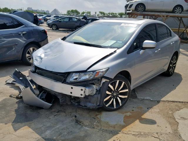 2HGFB2F9XFH527653 - 2015 HONDA CIVIC EXL SILVER photo 2