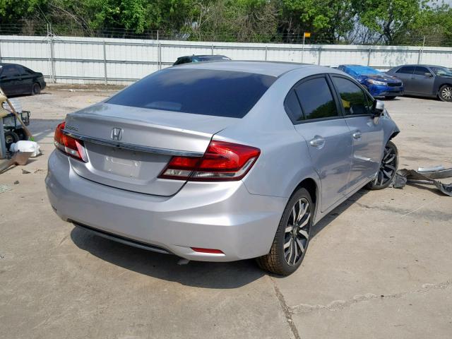 2HGFB2F9XFH527653 - 2015 HONDA CIVIC EXL SILVER photo 4