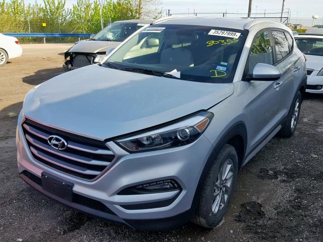 KM8J33A4XJU710625 - 2018 HYUNDAI TUCSON SEL SILVER photo 2