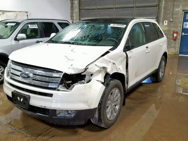 2FMDK38C68BB05370 - 2008 FORD EDGE SEL WHITE photo 2