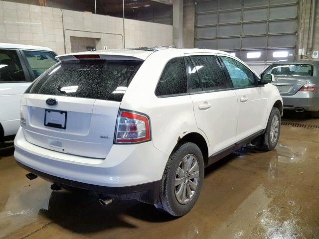 2FMDK38C68BB05370 - 2008 FORD EDGE SEL WHITE photo 4