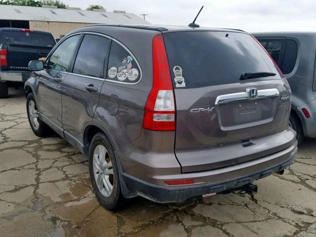 5J6RE3H78BL053245 - 2011 HONDA CR-V EXL BROWN photo 3