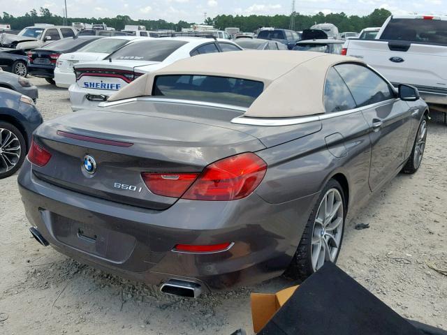 WBAYP9C58DD168863 - 2013 BMW 650 I BROWN photo 4