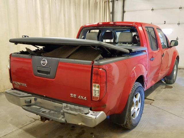 1N6AD07W76C431149 - 2006 NISSAN FRONTIER C RED photo 4