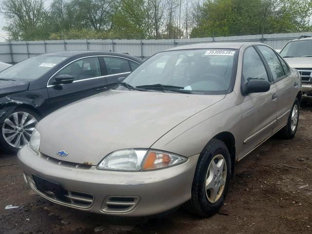 1G1JC524717378469 - 2001 CHEVROLET CAVALIER B GOLD photo 2