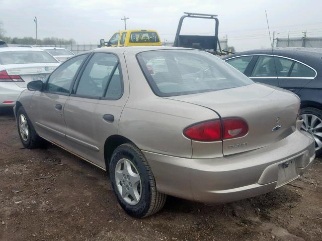 1G1JC524717378469 - 2001 CHEVROLET CAVALIER B GOLD photo 3