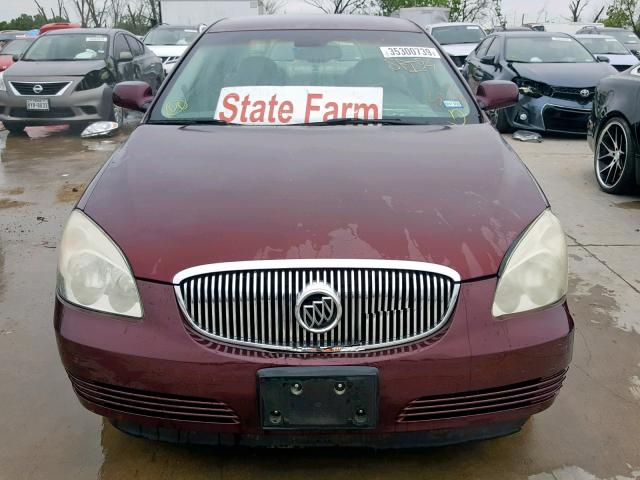 1G4HD57287U142574 - 2007 BUICK LUCERNE BURGUNDY photo 9