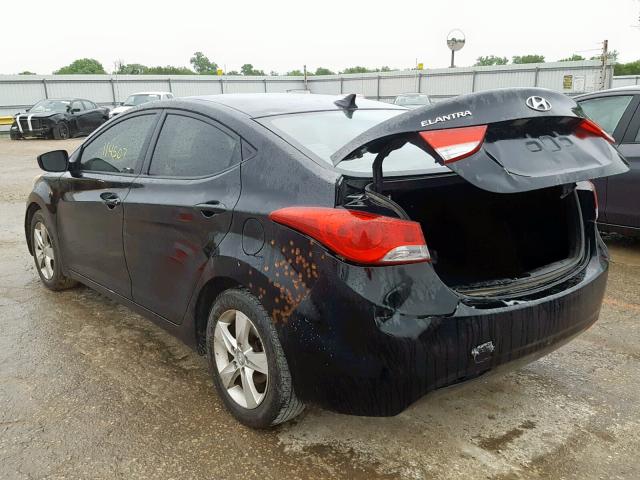 5NPDH4AEXBH016532 - 2011 HYUNDAI ELANTRA GL BLACK photo 3