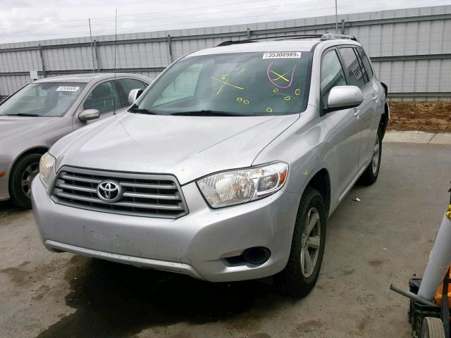 5TDZK3EH5AS015139 - 2010 TOYOTA HIGHLANDER SILVER photo 2