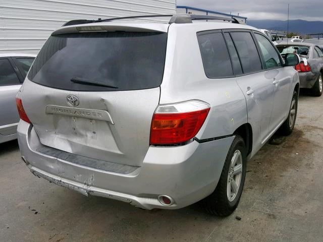 5TDZK3EH5AS015139 - 2010 TOYOTA HIGHLANDER SILVER photo 4