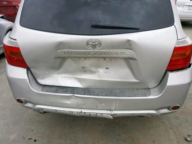 5TDZK3EH5AS015139 - 2010 TOYOTA HIGHLANDER SILVER photo 9