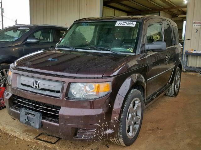 5J6YH18977L016896 - 2007 HONDA ELEMENT SC MAROON photo 2