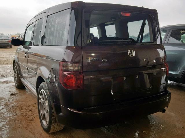 5J6YH18977L016896 - 2007 HONDA ELEMENT SC MAROON photo 3