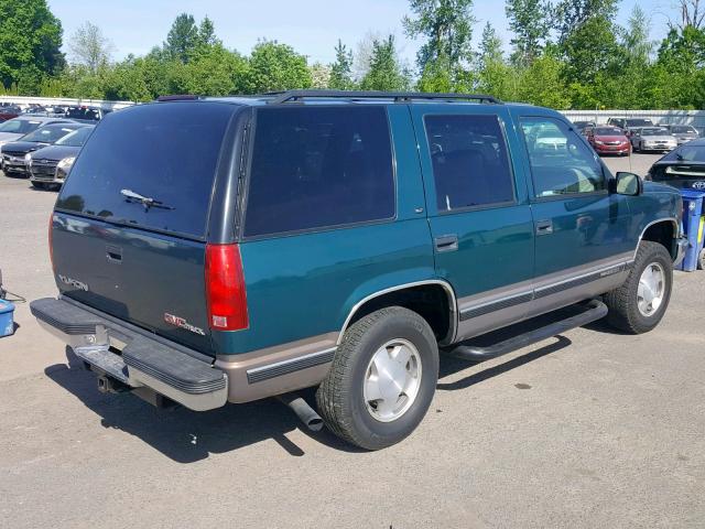 1GKEK13R2VJ746794 - 1997 GMC YUKON GREEN photo 4